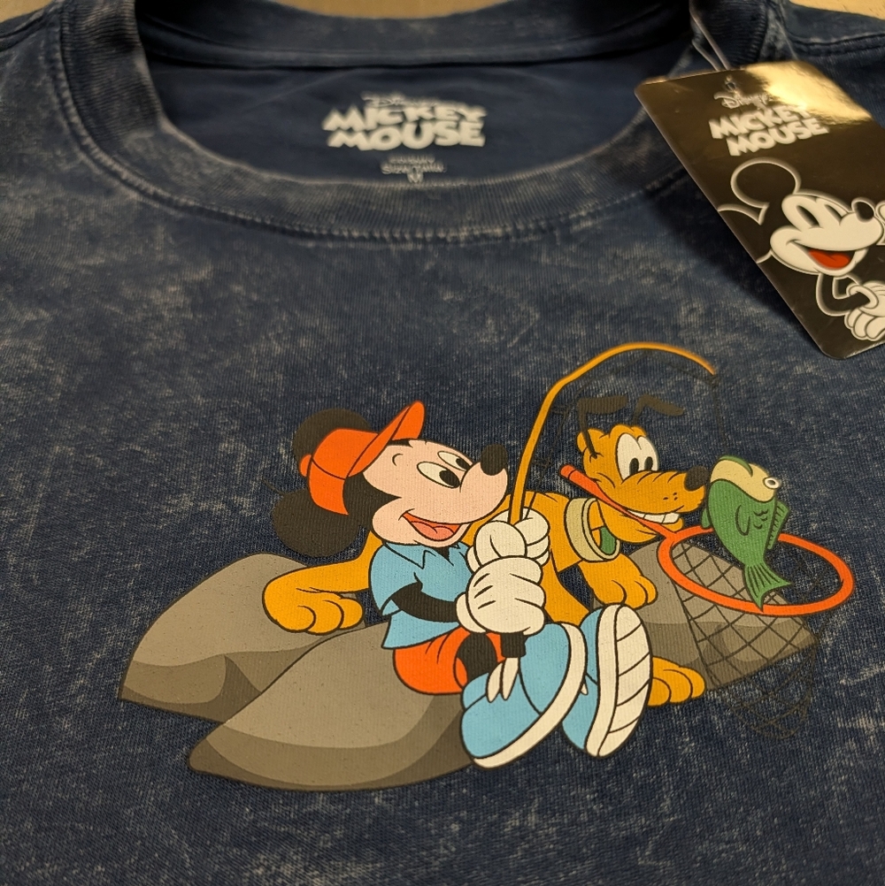 Disney Mickey Mouse Distressed Navy Tee